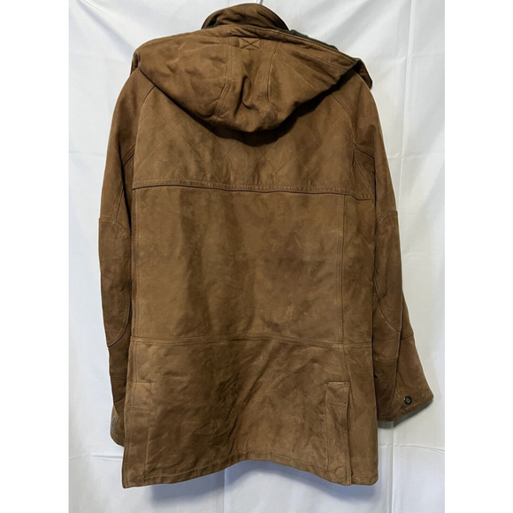 BILERMAN Jacket Men’s L Tan Brown Suede Coat Lined Interior Pockets Nature - Picture 4 of 16